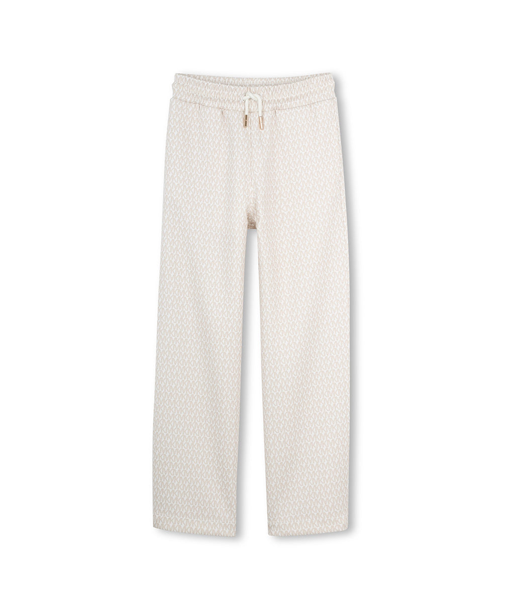 Michael Kors Kids Pantalone Crema All-Over per Bambine