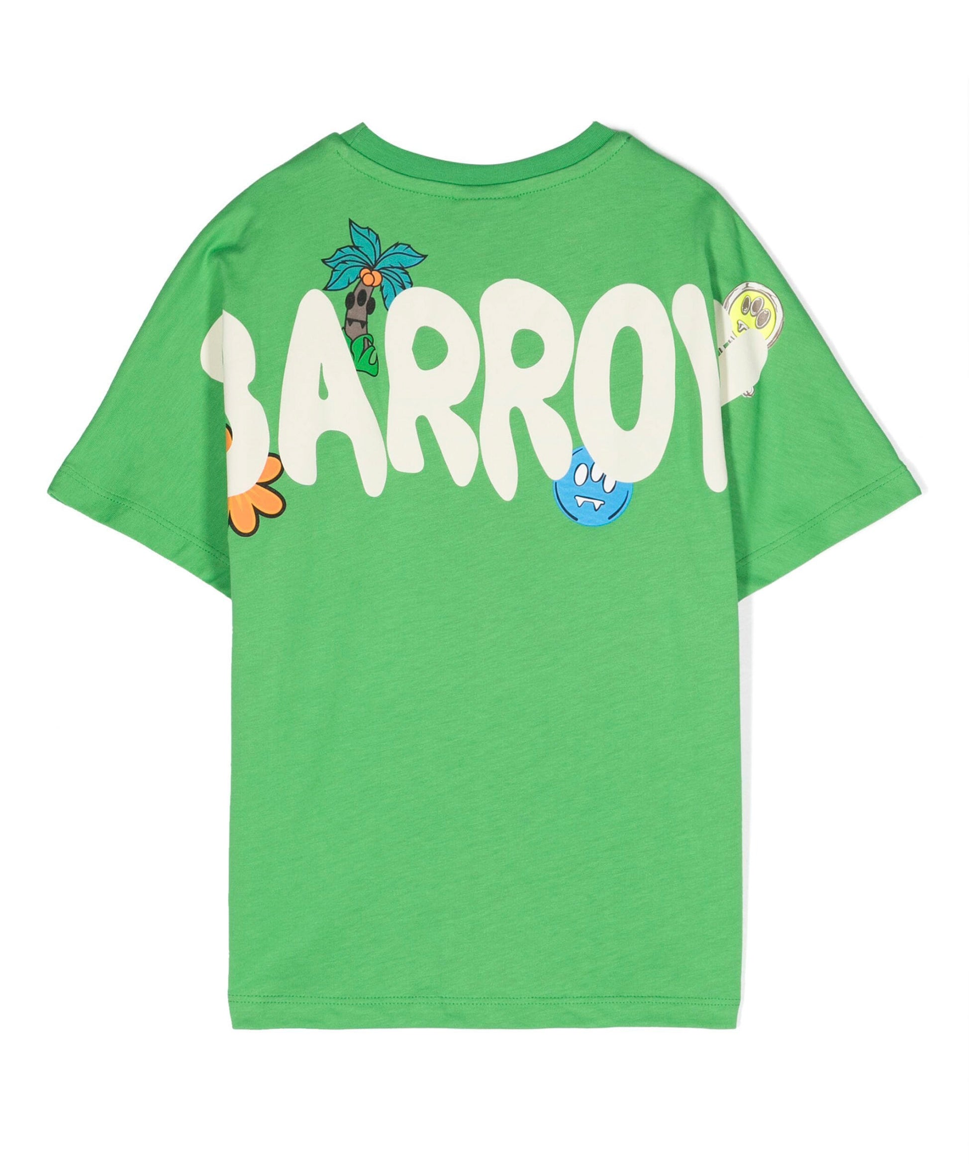 Barrow Kids T-shirt Verde con Stampa retro