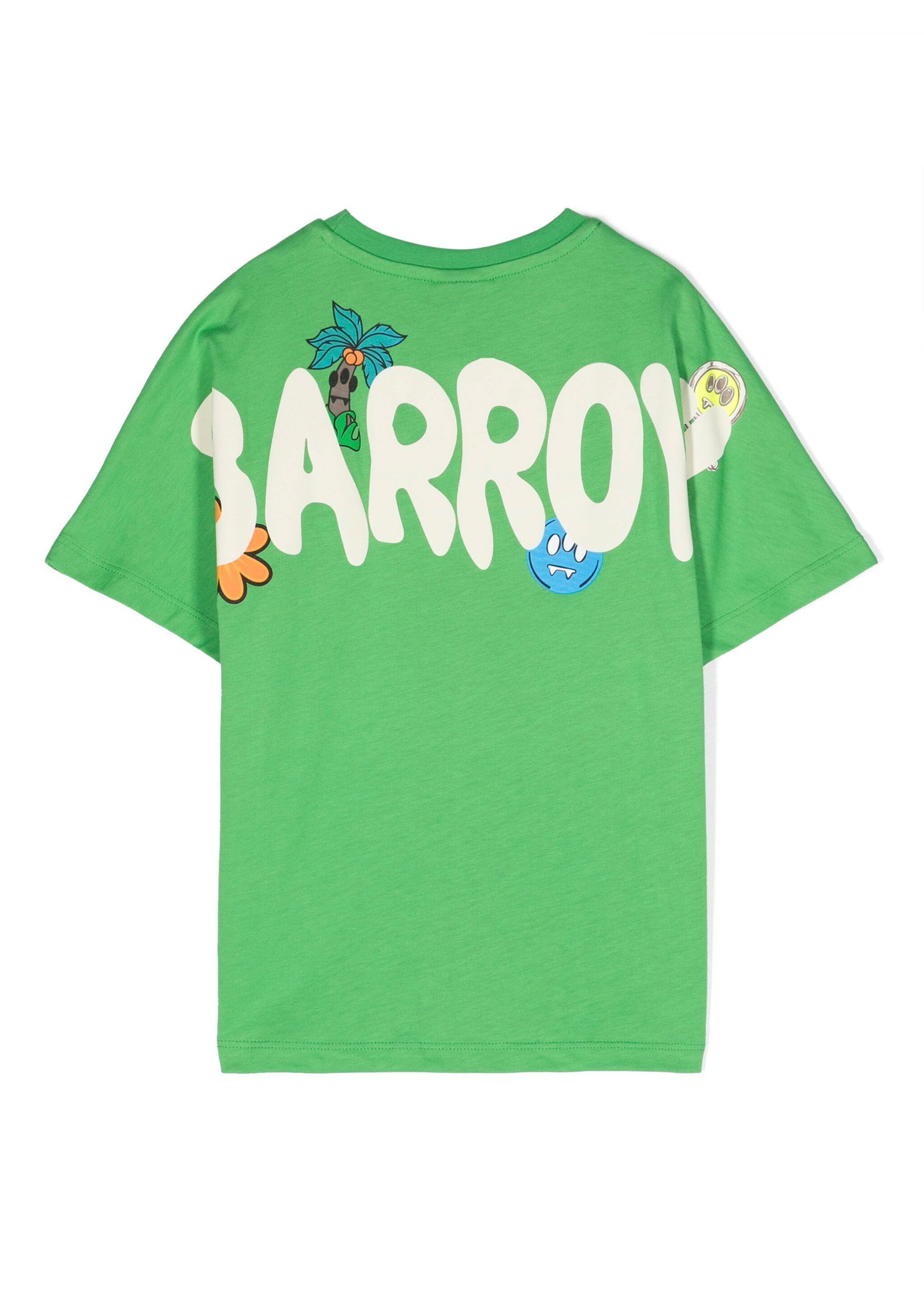 Barrow Kids T-shirt Verde con Stampa retro