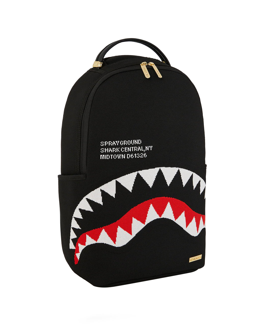 Sprayground Kids Zaino Nero SHARK CENTRAL KNIT per Bambini