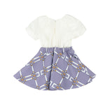 Elisabetta Franchi La Mia Bambina Abito Lilla/Avorio per Neonate