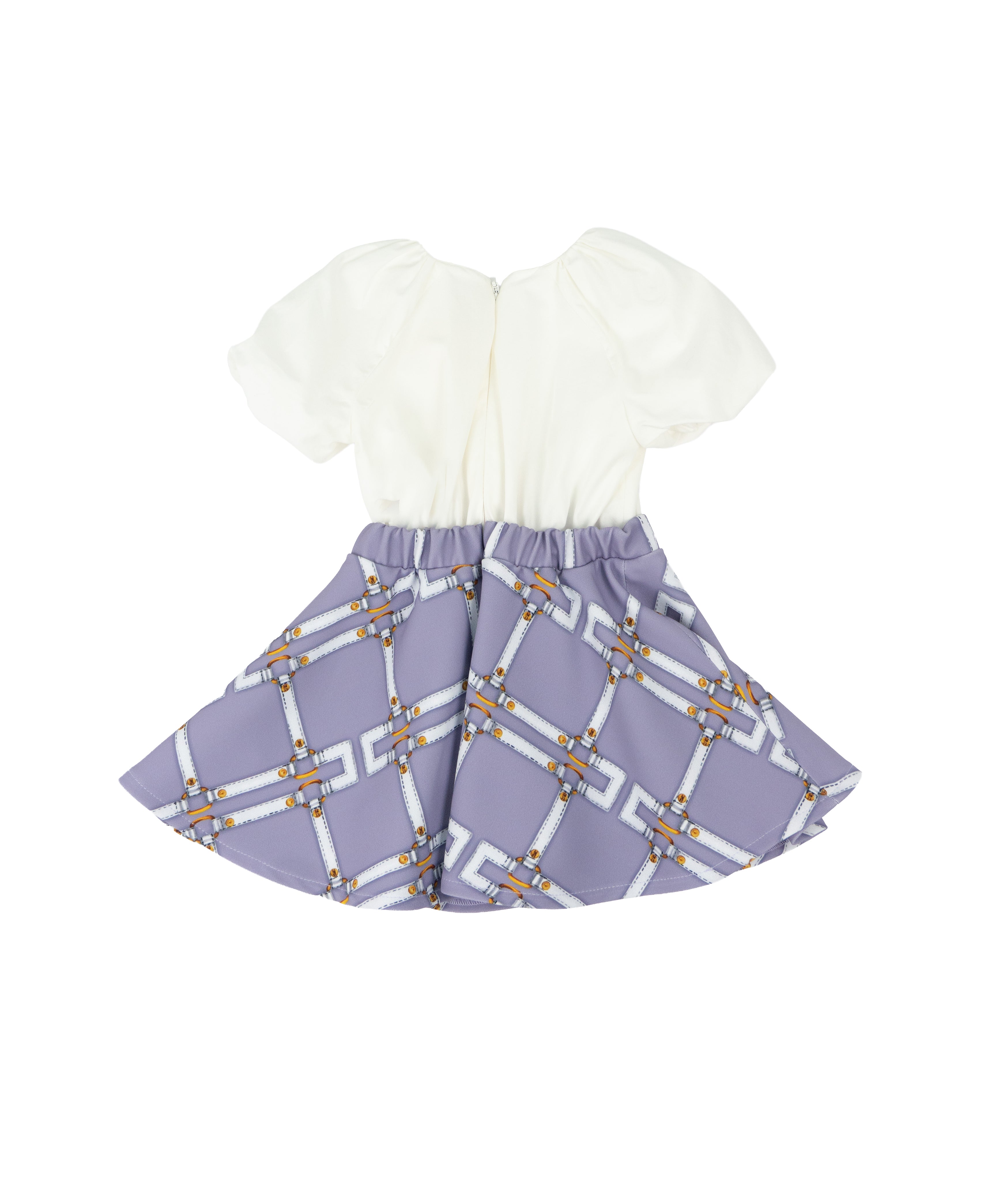 Elisabetta Franchi La Mia Bambina Abito Lilla/Avorio per Neonate