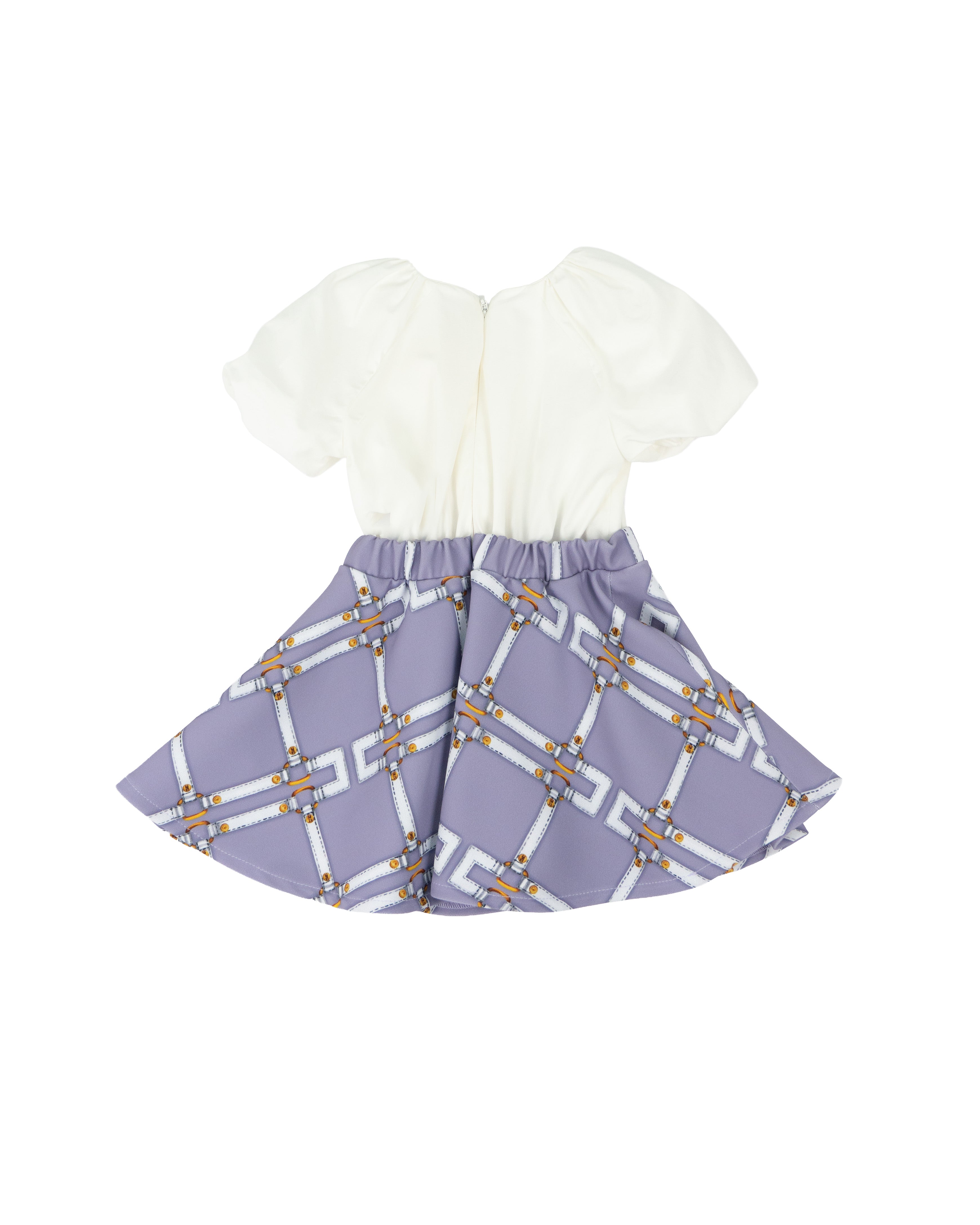 Elisabetta Franchi La Mia Bambina Abito Lilla/Avorio per Neonate