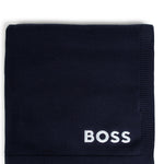 Boss Kids Coperta Blu con Intarso Logo per Neonati