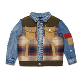Dsquared2 Kids Giubbino Fantasia a Quadri e Denim Unisex