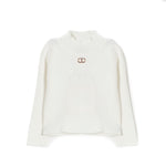 Twinset Kids Maglione Bianco con Logo per Bambine