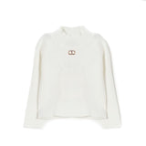 Twinset Kids Maglione Bianco con Logo per Bambine