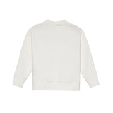 Palm Angels Kids Felpa Panna/Rosa con Logo Stampato per Bambine