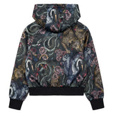 Just Cavalli Kids Giubbino Fantasia Heron Color con Zip per Bambine