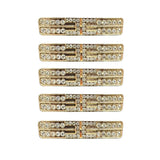 Elisabetta Franchi La Mia Bambina Fermaglio Oro con Logo e Strass Multipack 5 pz per Bambine