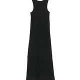 Msgm Kids Abito Nero con Applicazioni per Bambine