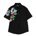 Barrow Kids Camicia Nera con Ricami Unisex