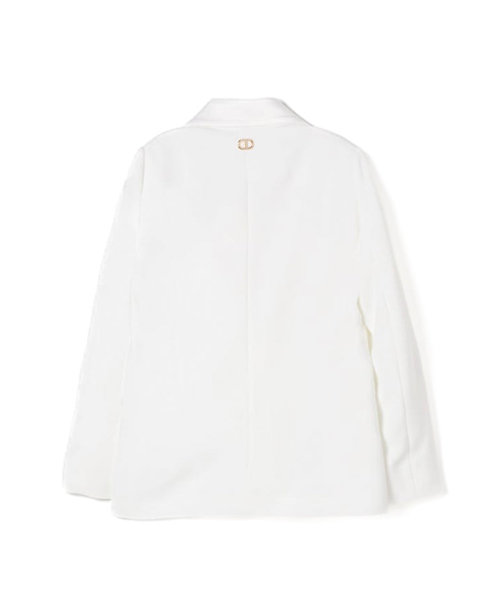 Twinset Kids Giacca Doppiopetto Bianca per Bambine