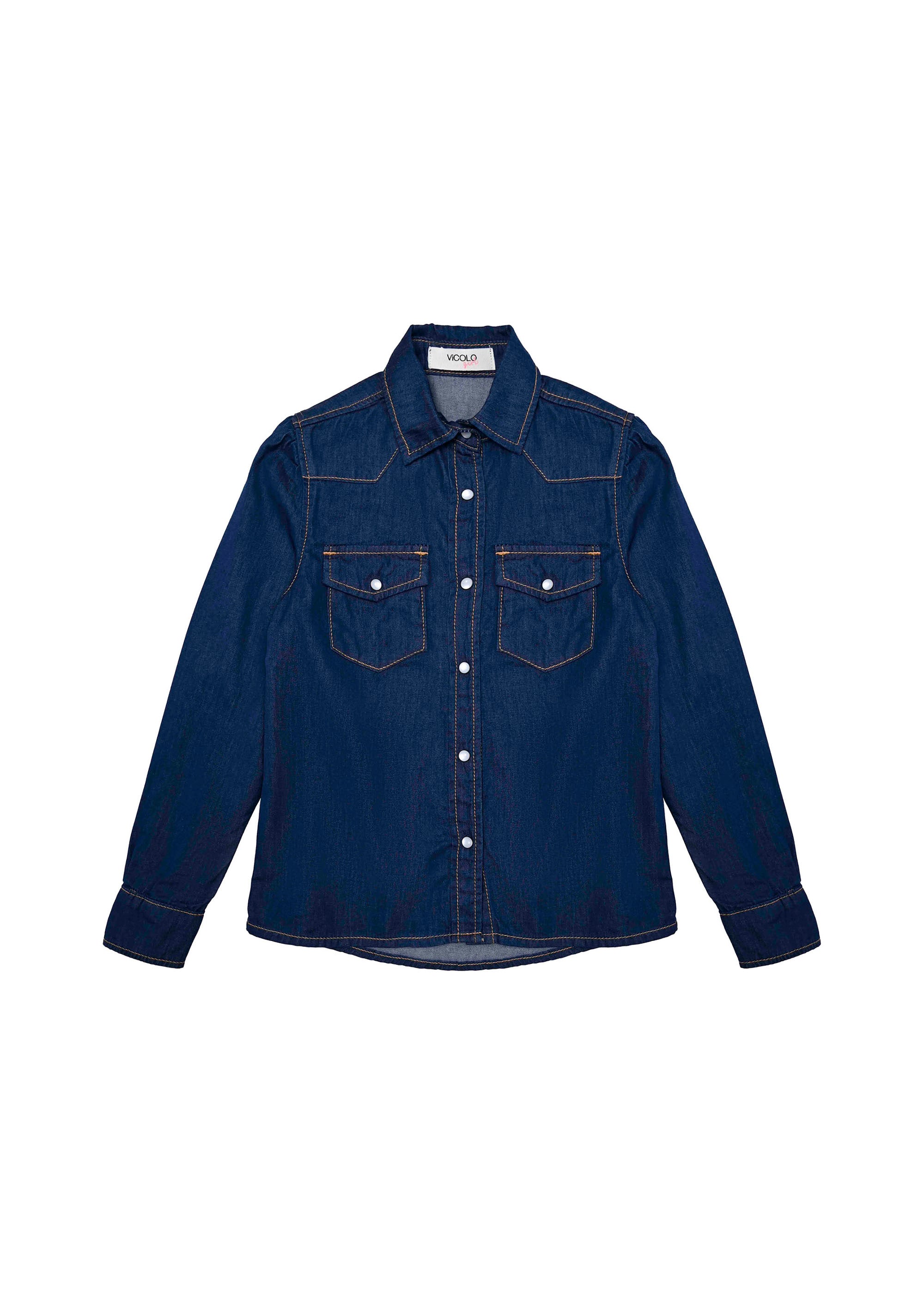 Vicolo Kids Camicia Denim Blu per Bambine