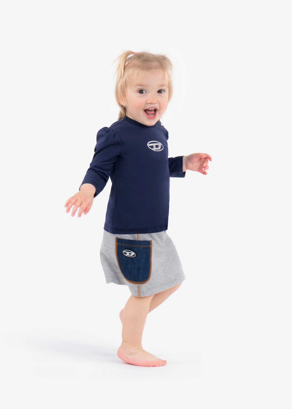 Diesel Kids Gonna in Felpa e Denim per Neonate