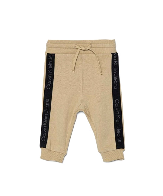 Calvin Klein Kids Pantaloni in Tuta Beige per Neonati 