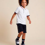 GCDS Kids Calzino Nero/Rosso con Logo