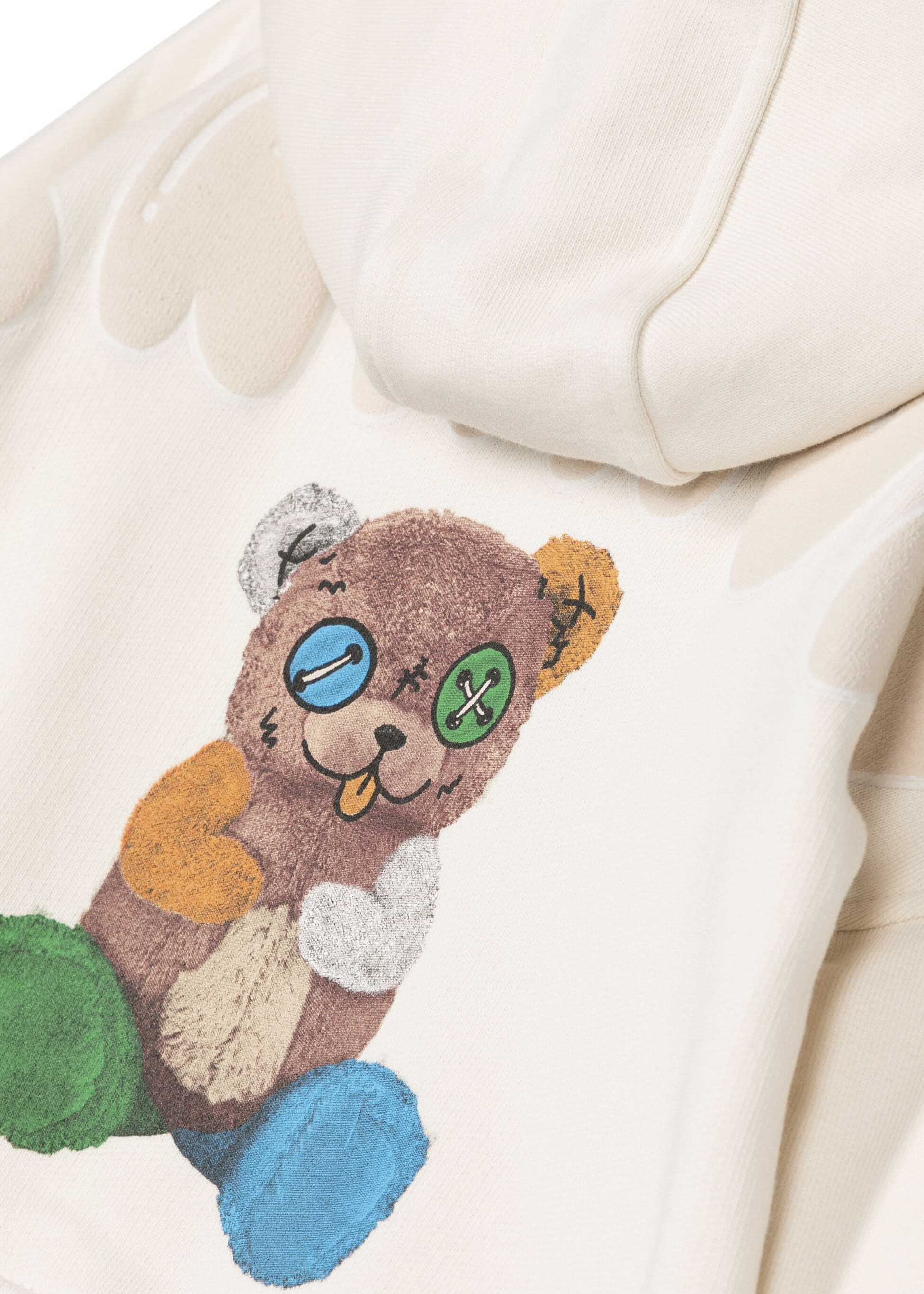 Barrow Kids Felpa con Cappuccio Crema con Stampa Logo e Smile