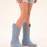 Jammers Stivale Nabuk in Denim per Bambine