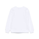 Dsquared2 Kids Felpa Bianca Girocollo con Stampa per Bambini