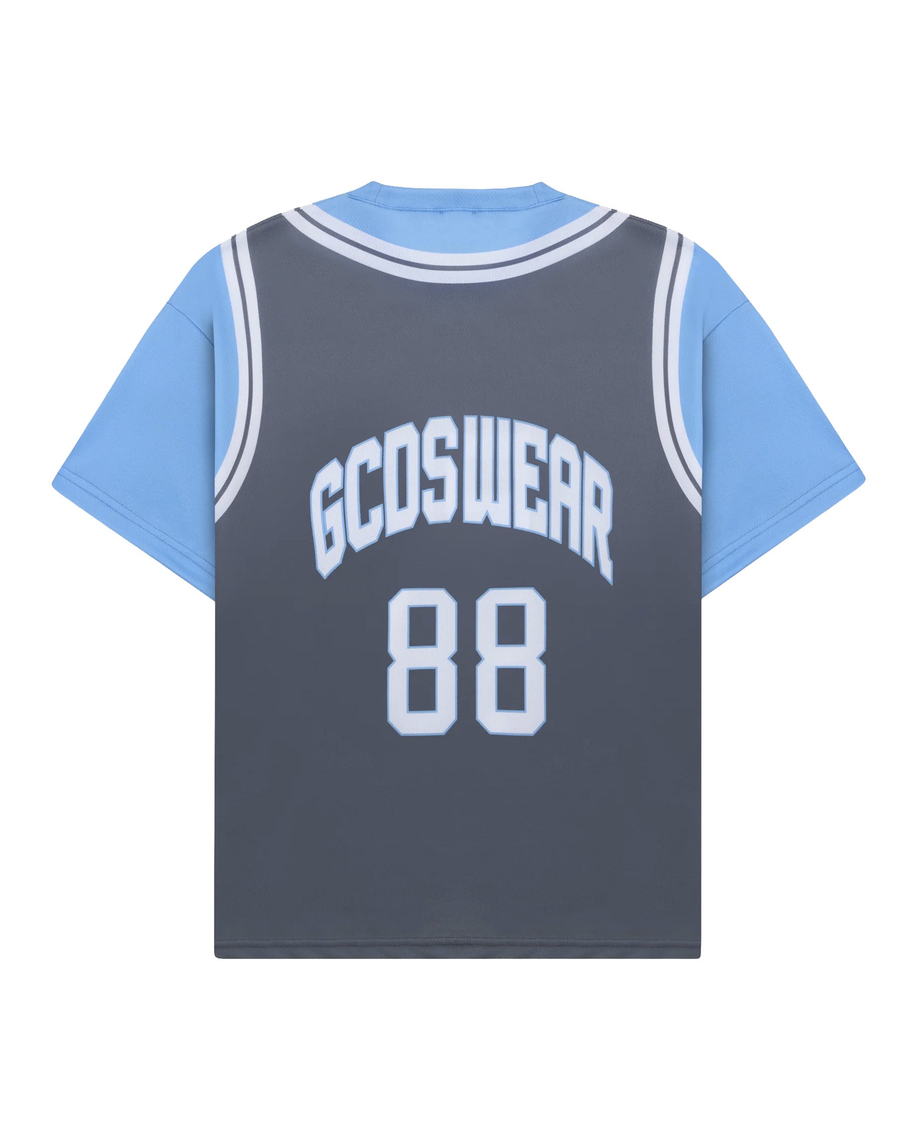 Gcds Kids T-Shirt Grigio e Azzurro con Logo per Bambini