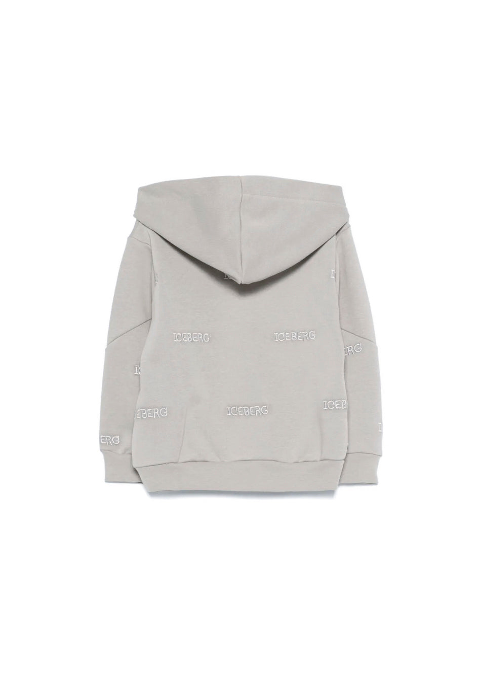 Iceberg Kids Felpa con Cappuccio Grigia con Ricamo Logo per Neonati