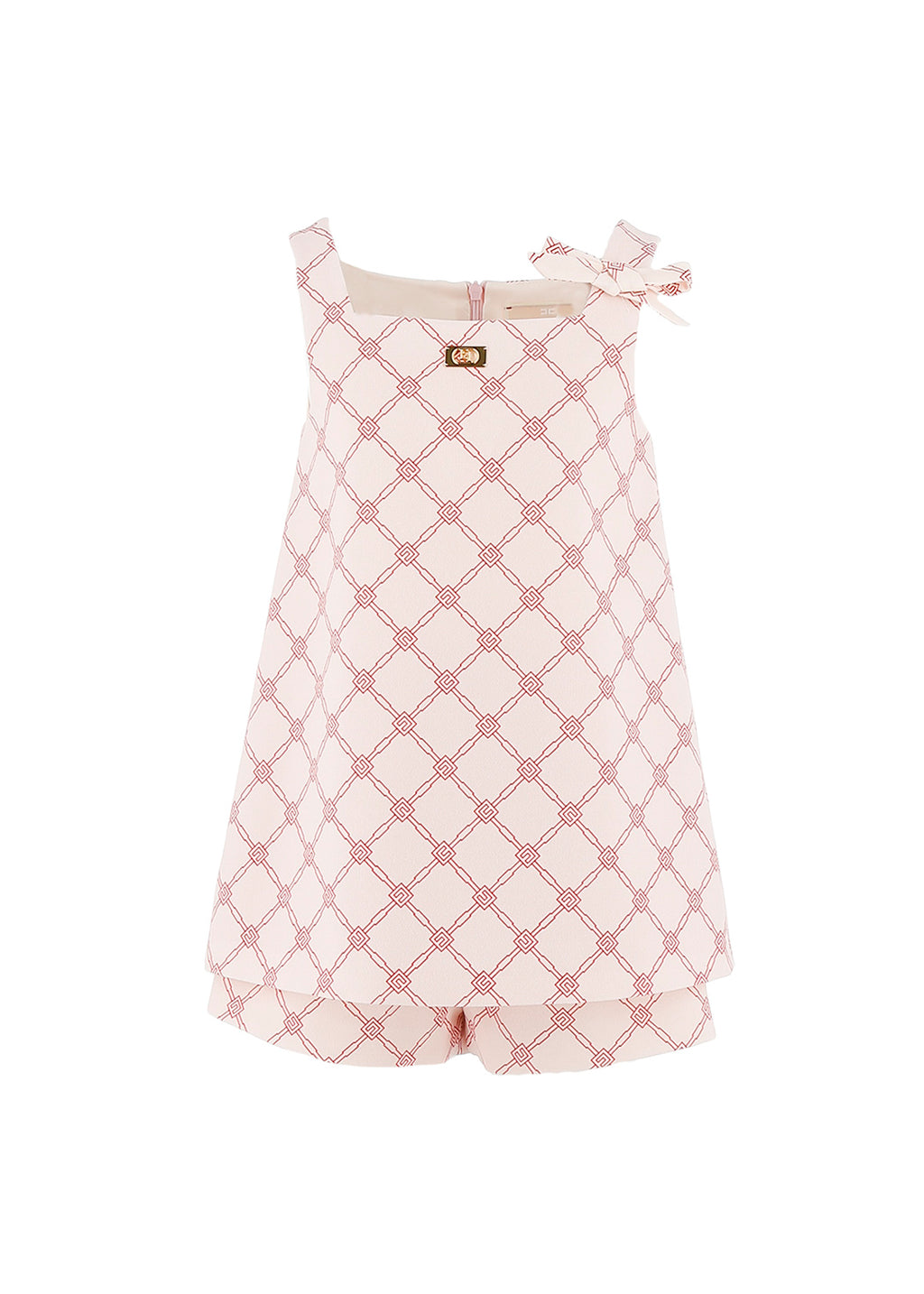 Elisabetta Franchi La Mia Bambina Tuta Rosso/Rosa con Logo per Bambine