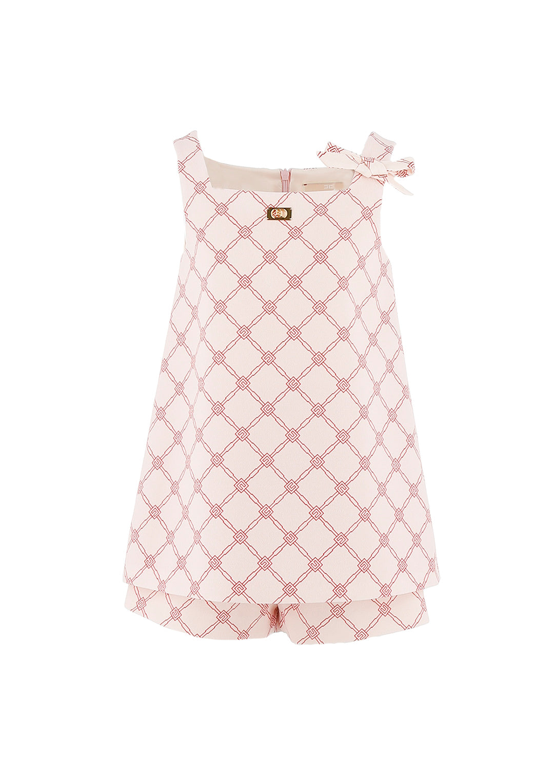 Elisabetta Franchi La Mia Bambina Tuta Rosso/Rosa con Logo per Bambine