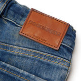Dsquared2 Kids Pantalone in Denim con Patch per Neonati