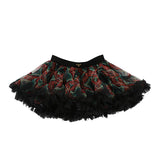 Angel's Face Gonna Nero con Fantasia Tartan con Charm Oro per Neonate