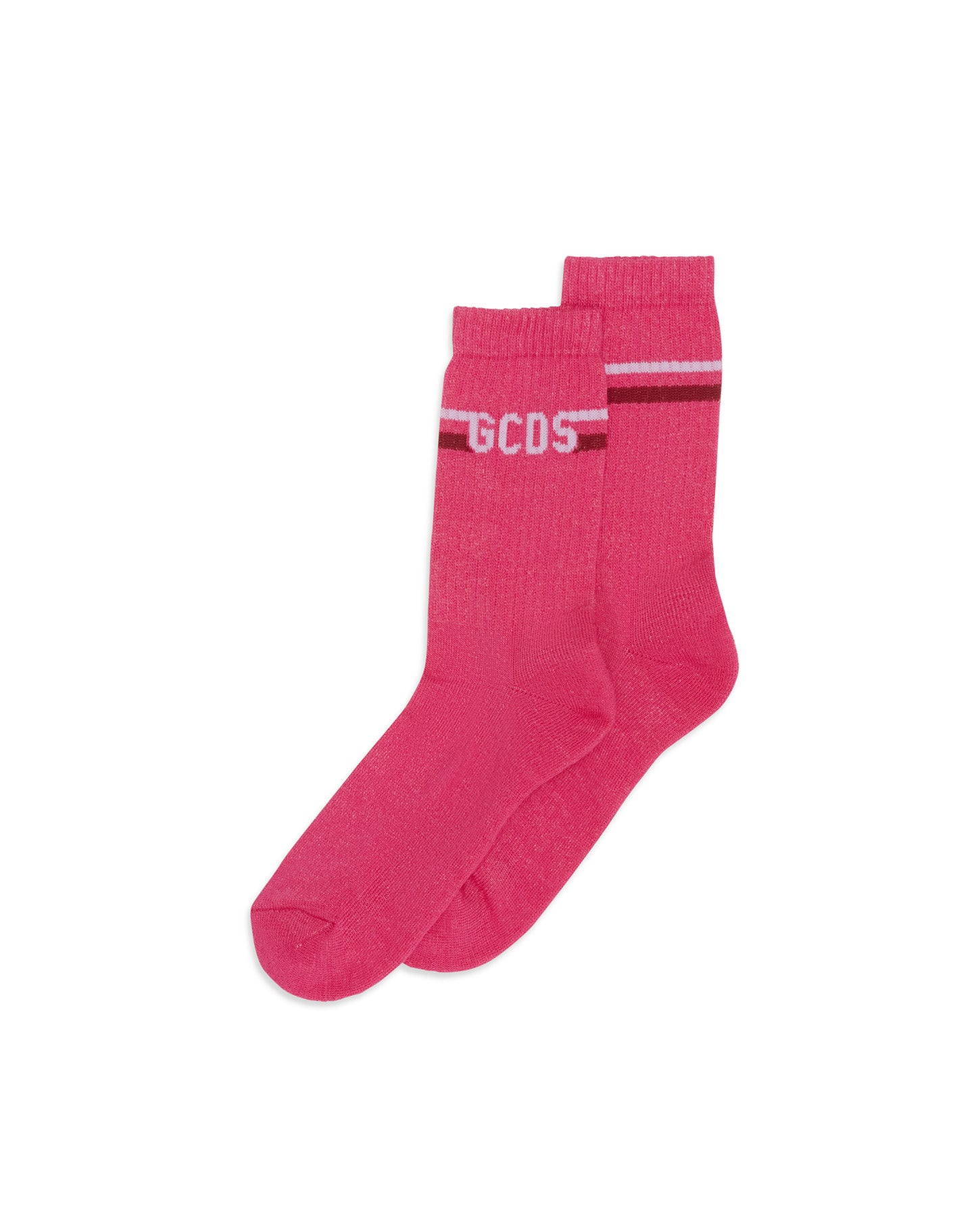 Gcds Kids Calzini Fuxia con Logo per Bambine