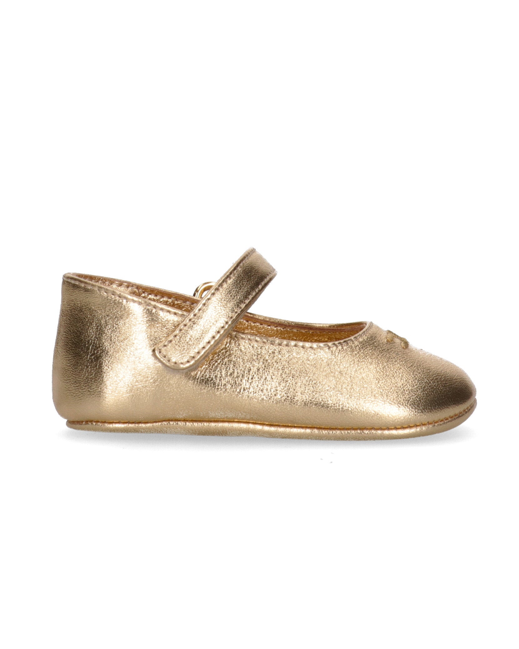 Elisabetta Franchi La Mia Bambina Ballerine oro con Strass per Neonate