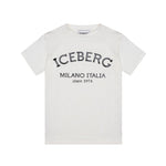 Iceberg Kids T-Shirt Off-White con Stampa Logo Unisex