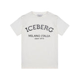 Iceberg Kids T-Shirt Off-White con Stampa Logo Unisex