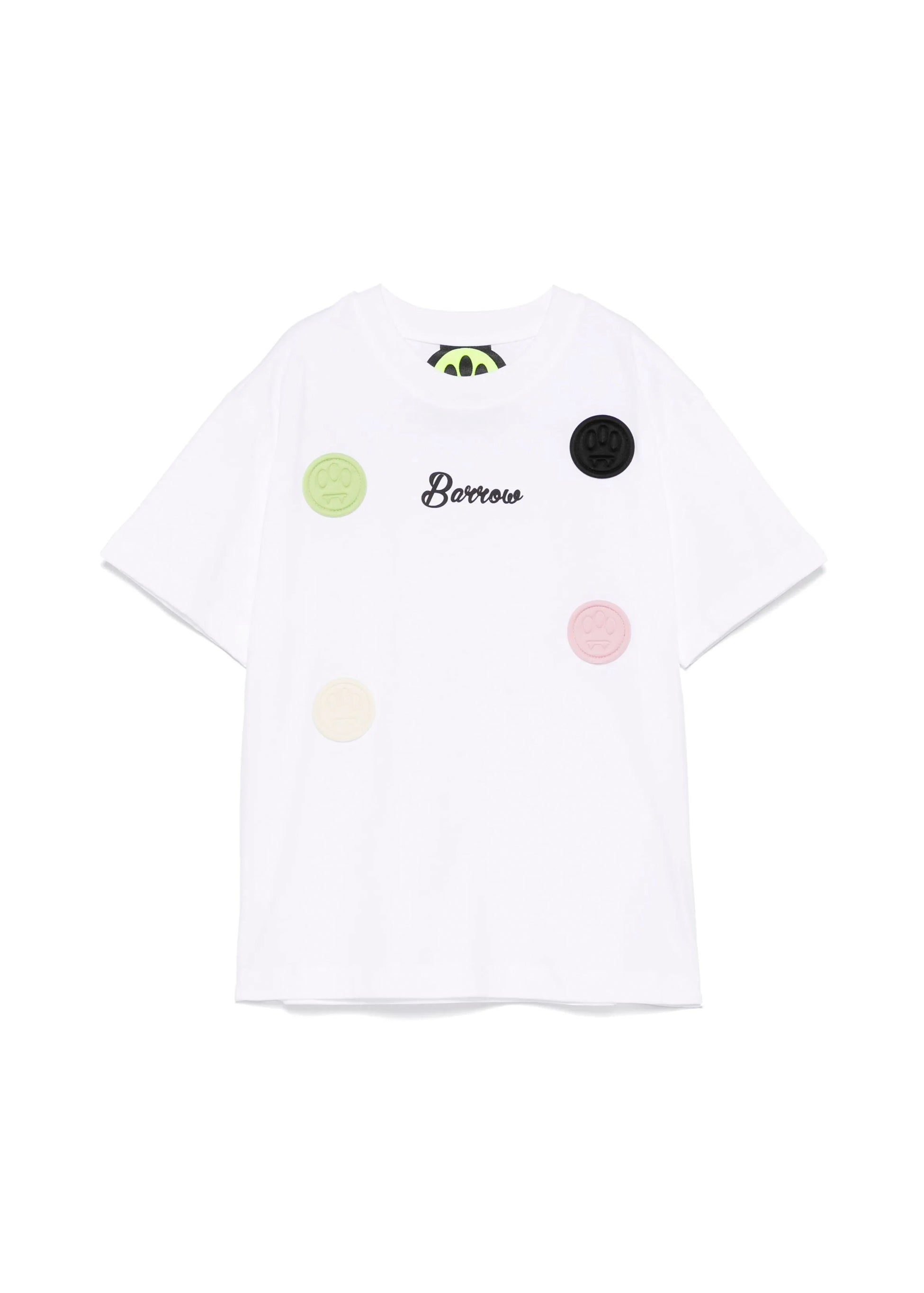 Barrow Kids T-shirt Bianca con Smile Multicolor per Bambine