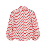 Msgm Kids Camicia Avorio/Rosso per Bambine