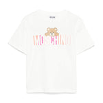 Moschino Kids T-shirt Panna con Stampa Colorful per Bambine