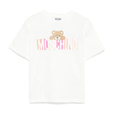 Moschino Kids T-shirt Panna con Stampa Colorful per Bambine
