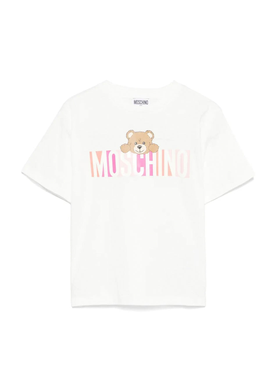 Moschino Kids T-shirt Panna con Stampa Colorful per Bambine