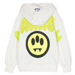 Barrow Kids Felpa con Cappuccio Bianca con Stampa Logo e Smile retro