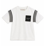 Yes London Kids T-Shirt Bianco Doppia Manica per Bambini
