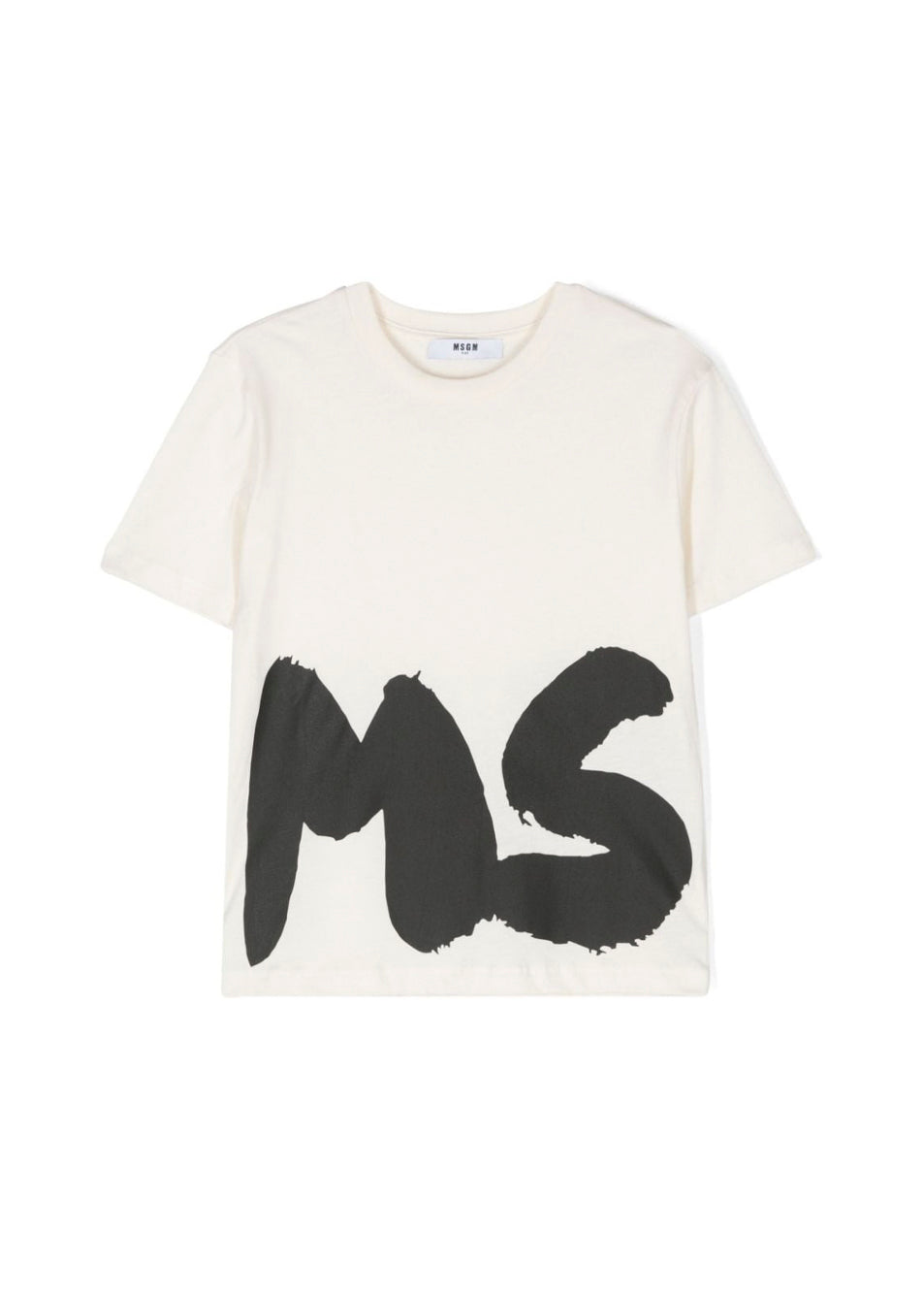 MSGM Kids T-shirt Bianca con Stampa Logo per Bambini