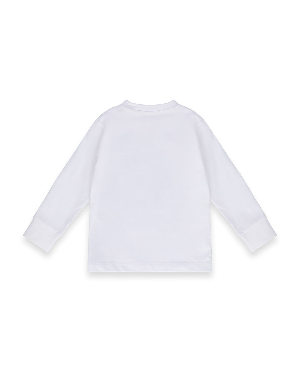 Paciotti Kids T-Shirt Bianca a Maniche Lunghe con Logo Scomposto per Neonati