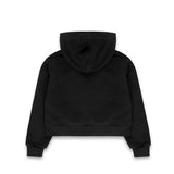 Iceberg Kids Felpa con Cappuccio Nera e Stampa Logo per Bambine