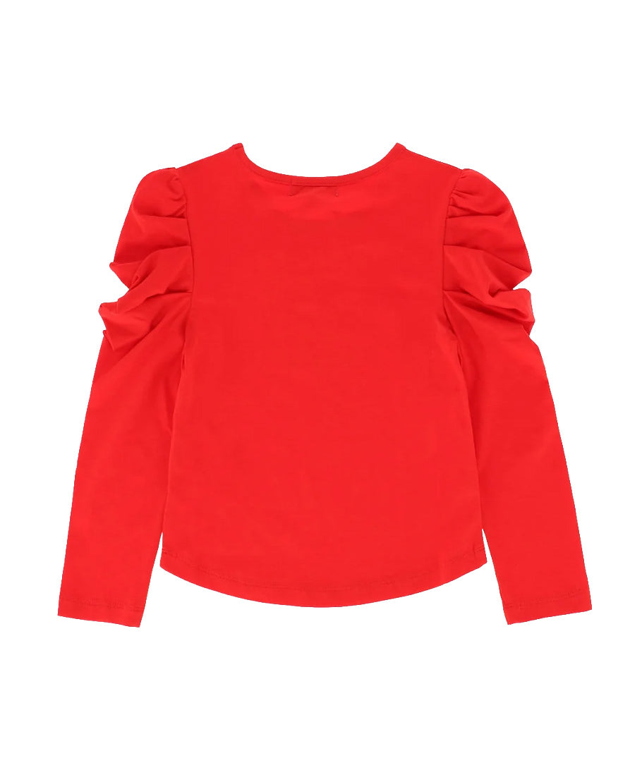 Angel's Face T-shirt Rossa con Fiocco per Bambine