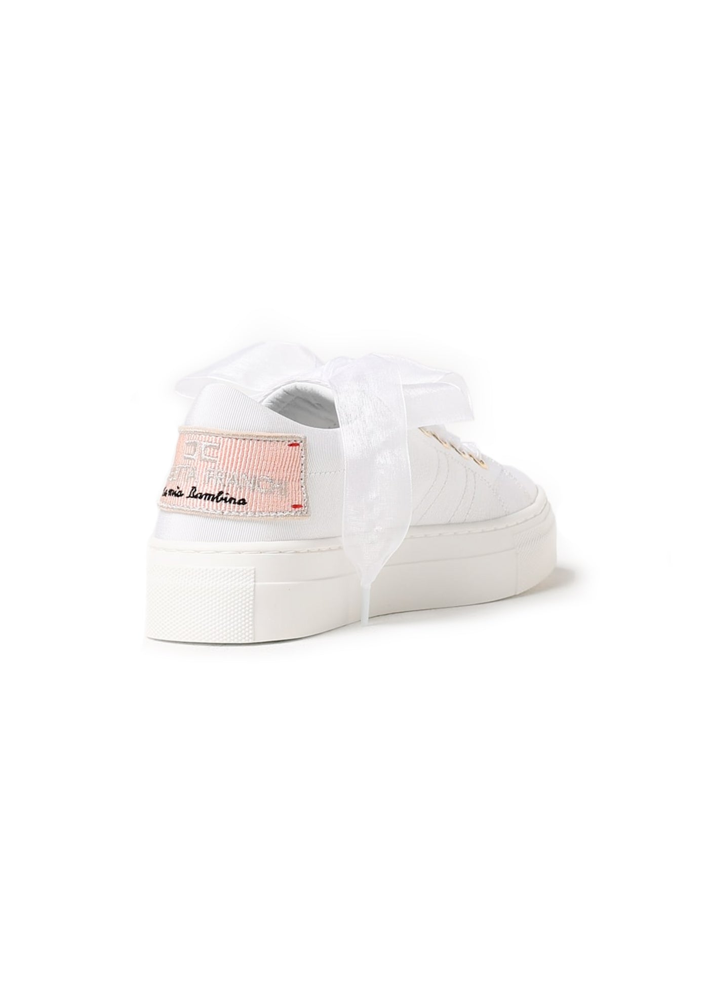 Elisabetta Franchi La Mia Bambina Sneakers Burro con Laccio Fiocco