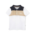 Boss Kids Polo Bianca con Logo per Neonati
