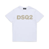 Dsquared2 Kids White T-shirt with Logo Embroidery for Children