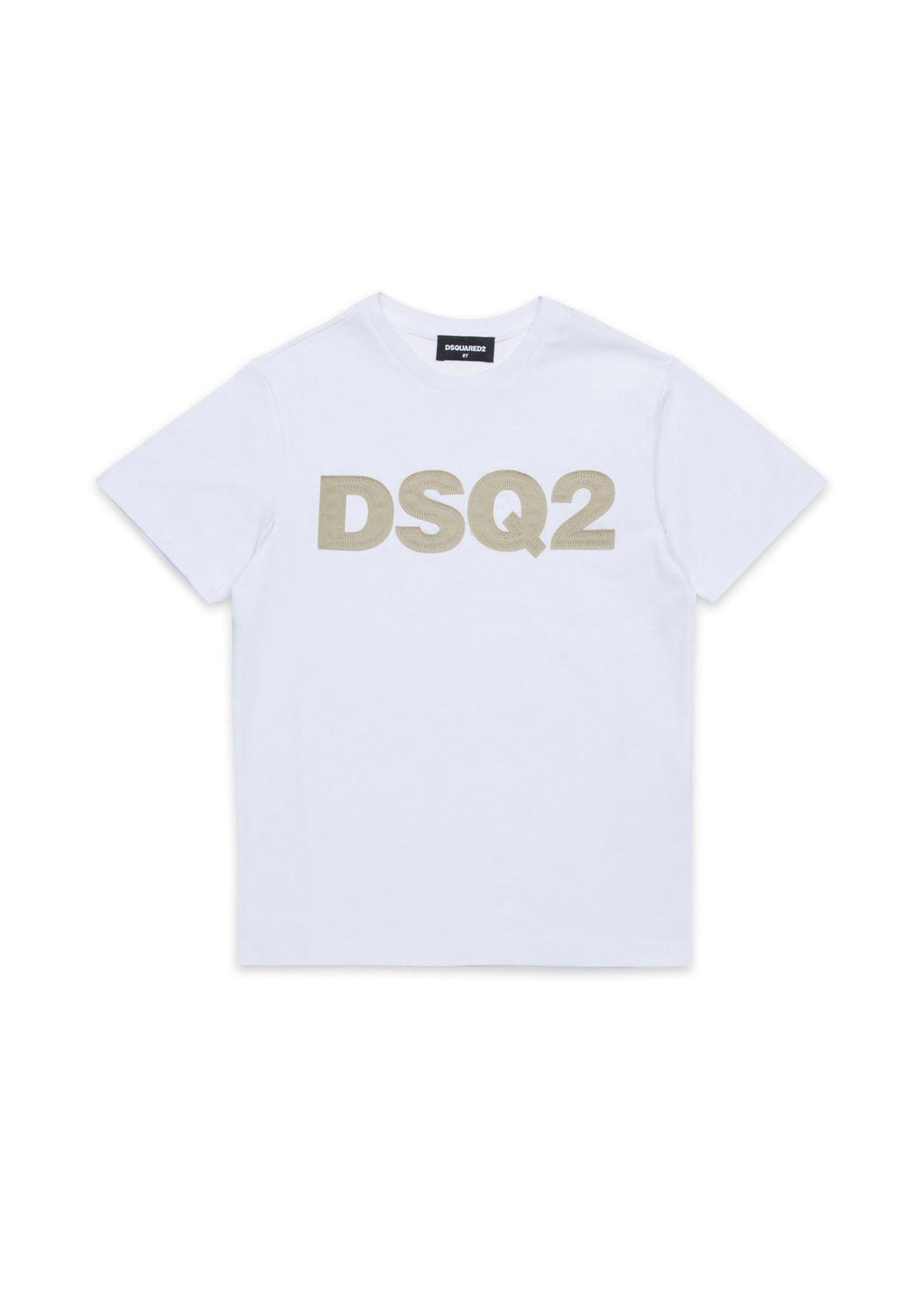 Dsquared2 Kids T-shirt Bianca con Ricamo Logo per Bambini