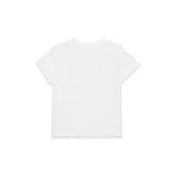 Diesel Kids White Used Effect T-shirt with Oval D for Babies
